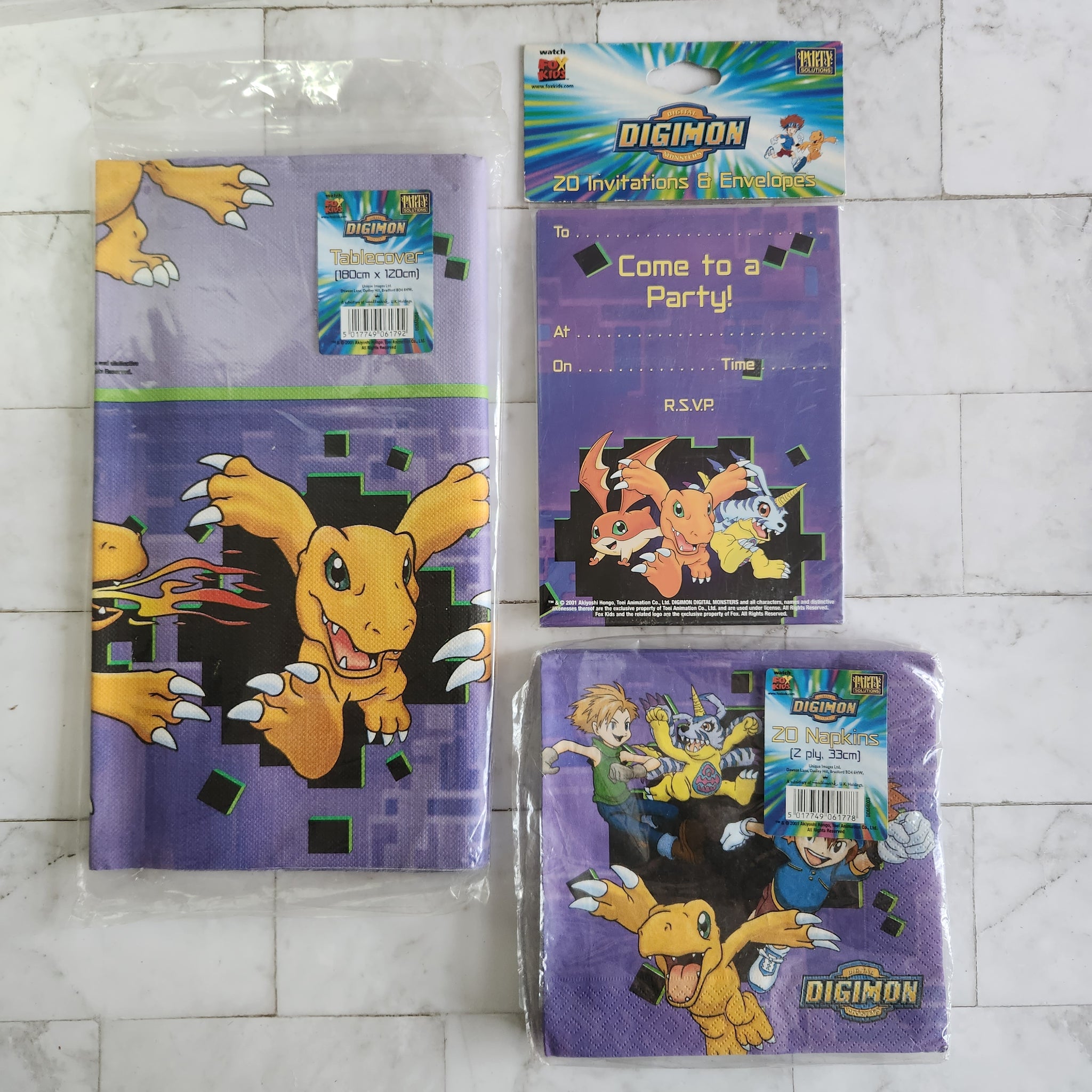 digimon birthday card Digimon Birthday Party Supplies Vintage 2000 Napkins Invitations Table| Dungeons and Joypads