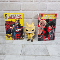 
              My Hero Academia Manga Vol 1 and 2 + All Might Teacher Funko Pop
            
