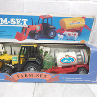 
              Vintage Tractor With Trailer Farm Set
            