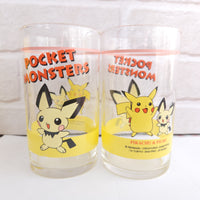 
              Pokemon Pikachu Pichu Glass Cup Set - Vintage 1999 Japan
            