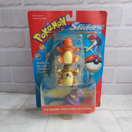 Pokemon Sliders Figure Set - New Sealed - Charmander, Kangaskhan, Ekans