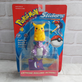 Pokemon Sliders Figure Set - New Sealed - Pikachu Gengar Nidoking