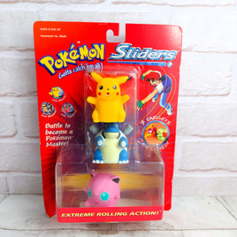 Pokemon Sliders Figure Set - New Sealed - Pikachu Blastoise Jigglypuff