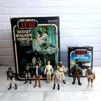 
              Kenner Star Wars Bundle Scout Walker Vehicle Trip Pod Laser Cannon + Figures
            