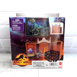 Jurassic World Dominion Micro Collection Playset - Velociraptor Blue - New