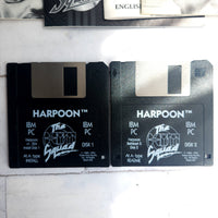 
              Harpoon IBM PC Game Big Box Complete + Extra Battle Sets, Tactics + Scenario Editor
            