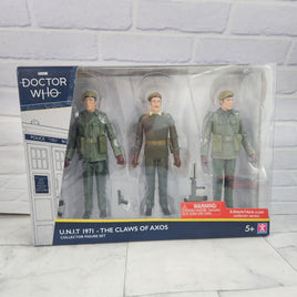 Doctor Who UNIT 1971 The Claws Of Axos Action Figure Collector Set New