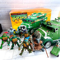 
              TNMT Teenage Mutant Ninja Turtles Battle Shell Van  Bundle + Figures + Weapons
            