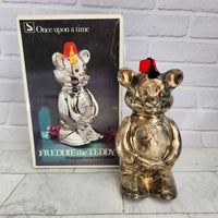 
              Freddy The Teddy Falstaff Money Bank Box Vintage Silver Plated Tall Fez Hat Box
            