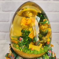 
              Spring Water Globe Musical Easter parade Bunny Rabbit Egg Hunt Floral Spring Box
            