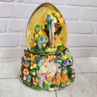 
              Spring Water Globe Musical Easter parade Bunny Rabbit Egg Hunt Floral Spring Box
            