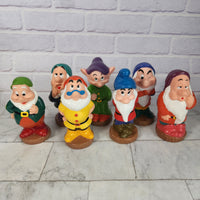 
              Disney Seven Dwarfs Vinyl Figures Bath Toys Vintage Great Condition Snow White
            