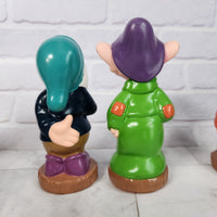 
              Disney Seven Dwarfs Vinyl Figures Bath Toys Vintage Great Condition Snow White
            