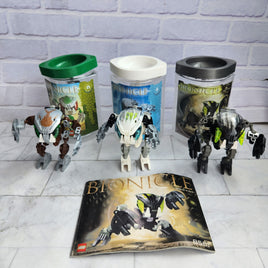 LEGO Bionicle 8576 Lehvak-Kal 8575 Kohrak-Kal 8561 Nuhvok Boxed