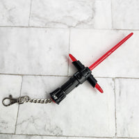 
              Star Wars Kylo Ren Light Up Lightsaber Keyring Keychain Disney Parks Exclusive
            