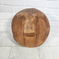 
              Vintage Leather Football 1950's Shooting Star Laceless Panelled Rare Good Cond.
            