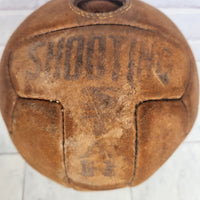 
              Vintage Leather Football 1950's Shooting Star Laceless Panelled Rare Good Cond.
            