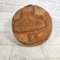 
              Vintage Leather Football 1950's Shooting Star Laceless Panelled Rare Good Cond.
            