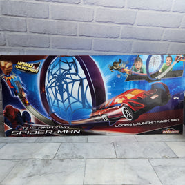 Amazing Spiderman Loop N Launch Track Set - Majorette 2012 Rare New In Box