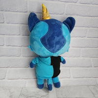 
              Its Funneh Teddy Bear Plush Toy The Krew Merch Cartoon Unicorn Horn Blue
            