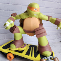 
              TMNT Skateboarding Mikey RC Michelangelo + Remote Control Ninja Turtles JAKKS
            