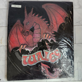 Vintage Graphic Wales Cyrmu Yr Hen Wlad Welsh Dragon 1980's 90's T Shirt Black New