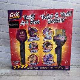 GR8 Kit - Tat2 Tattoo Kit + Hair Braider Twist + Twirl New In Box Vintage