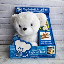 GLO-E Light Up Bear Magical Clap + Glo Glow Colour Changing New In Box 2005