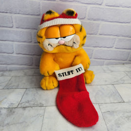 Garfield Christmas Stocking Plush Stuff It Vintage 1981