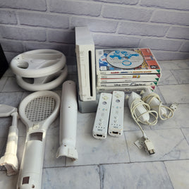 Nintendo Wii Console Bundle With Mario Kart - 7 Games, 2 Controllers, Accesories