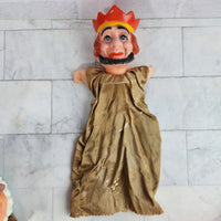 
              Punch and Judy Puppet Bundle Vintage 1950's King Old Woman Policeman Hunter
            