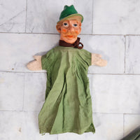 
              Punch and Judy Puppet Bundle Vintage 1950's King Old Woman Policeman Hunter
            