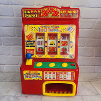 
              Super Slot Triple Thunder Vintage Red Yellow In Box With Coins
            