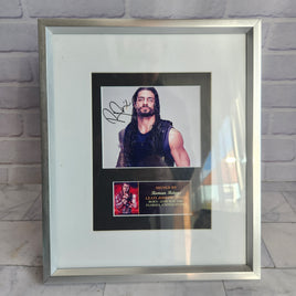 WWE Roman Reigns Framed Signed Print Autograph Photo A4 Portrait WWF Wrestling