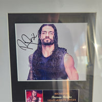 
              WWE Roman Reigns Framed Signed Print Autograph Photo A4 Portrait WWF Wrestling
            