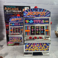 
              Vintage Jumbo Slot Machine + Lights + Bell Great Condition In Box One Arm Bandit
            