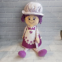 
              Little Miss Muffin Cupcake Doll Plush Toy Purple / White  Colourway - Brand New
            