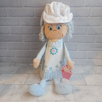 
              Little Miss Muffin Cupcake Doll Plush Toy Baby Blue / White  Colourway - Brand New
            