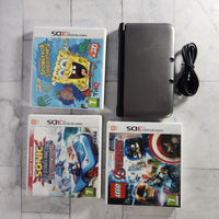 
              Nintendo 3DS XL Metallic Grey Console Bundle + 3 Games + Charger
            