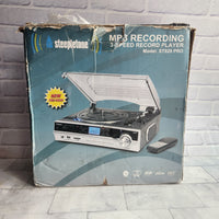 
              Steepletone Portable Vinyl Record Player + MP3 Recording 3 Speed ST929 Pro Box
            