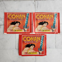 
              Conan The Barbarian Adventurer Panini Sticker Album + 10 Sticker Pack Bundle
            