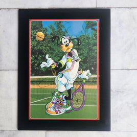 Goofy Wimbledon Tennis (Around The World) Framed Vintage Disney Postcard