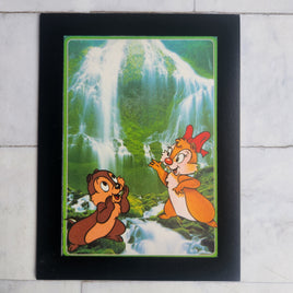 Chip And Clarice (Around The World) Framed Vintage Disney Postcard