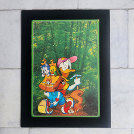 Donald Duck Hike (Around The World) Framed Vintage Disney Postcard