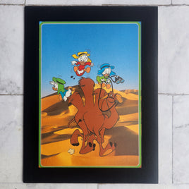 Duck Tales Camel Ride (Around The World) Framed Vintage Disney Postcard