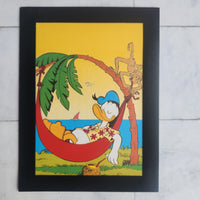 
              Donald Lazy Hammock Framed Vintage Disney Postcard
            