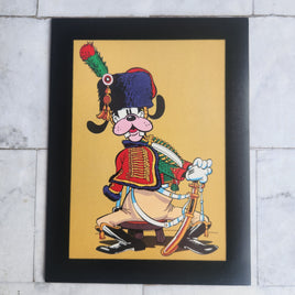 Goofy Beefeater Soldier Framed Vintage Disney Postcard