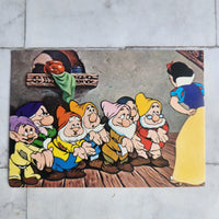 
              Snow White 7 Dwarves Clean Hands Framed Vintage Disney Postcard
            