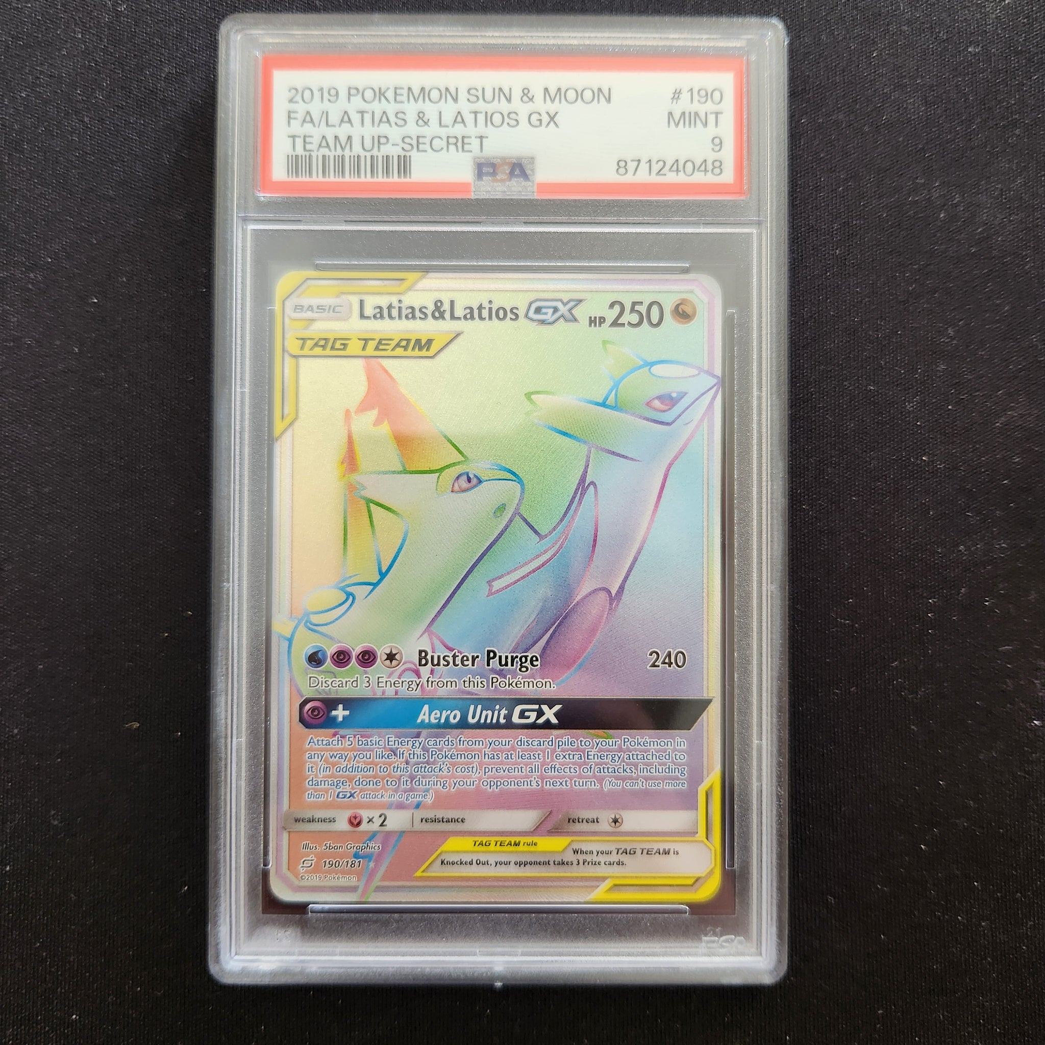 Pokemon Latias & Latios GX 190/181 Team Up PSA 9 Sun & Moon Rainbow Se| Dungeons and Joypads Pokemon Latias & Latios GX 190/181 Team Up PSA 9 Sun & Moon Rainbow Se| Dungeons and Joypads