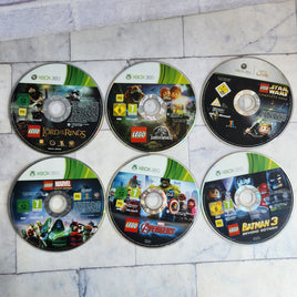 Xbox 360 Lego Game Bundle Lord Of The Rings Jurassic World Star Wars Batman